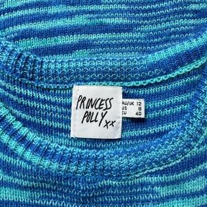 PRINCESS POLLY elish mini dress in BLUE, size US 8